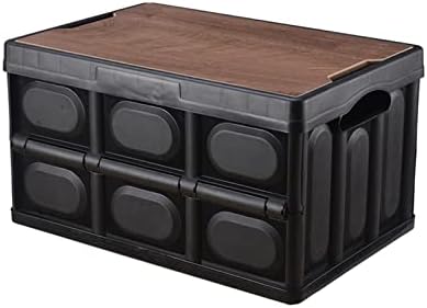 Сгъваема кутия за съхранение в Къмпинга, Дървена капачка, Сгъваема Кутия, Багажник, Външна Дървена капачка, Походный Чекмедже, Шкаф, Чекмедже за съхранение (Цвят: бя