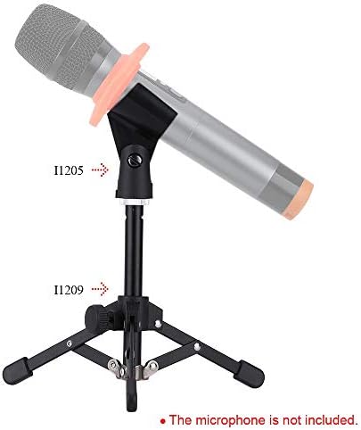 LHLLHL Мини стойка за микрофон подходящ за срещи с метален винт с резба от 5/8 от външната страна до 3/8, с вътрешна.