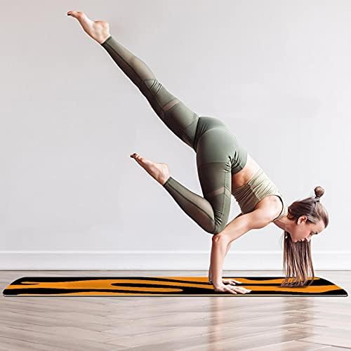 Дебел Нескользящий постелката за йога и фитнес 1/4 модел в Тигровую лента за практикуване на Йога, Пилатес и фитнес