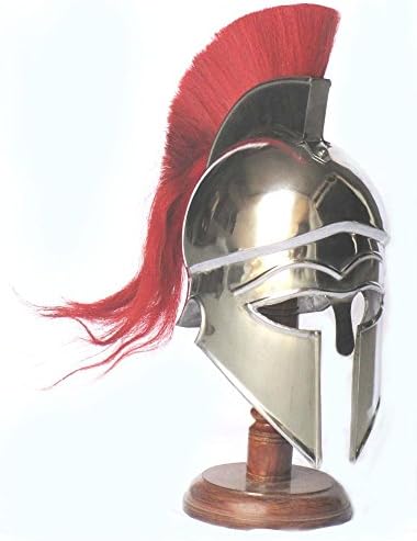 Средновековен Гръцки Коринтския Бронирани Каска с Червено Плюмажем спартан Рицарски Шлем, Копие на Селски Винтажного