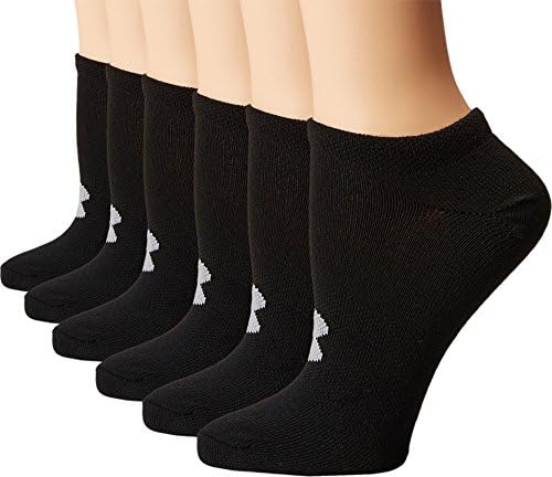Дамски чорапи Under Armour Essential No Show, 6 двойки , Черно / Антрацит/Черен , Средно
