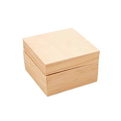 Украсете своя собствена Дървена квадратна кутия за дрънкулки, детски изделия, изделия за деца, перфектния подарък за Деня