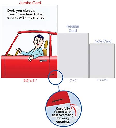 NobleWorks - Забавно Гигантска поздравителна картичка за Деня на бащата (8.5 x 11 инча) - Забавна Поздравителна Картичка