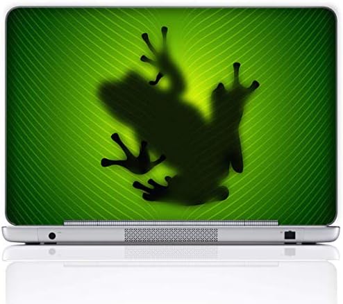Meffort Inc 15 15,6-инчов лаптоп, стикер на корицата за вашия лаптоп, художествена стикер (комплект 2 лигавицата на китката) - Green Frog Design 2