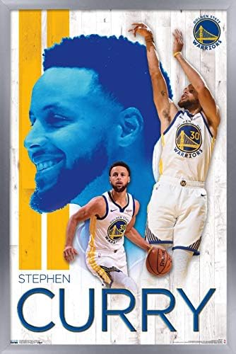 Плакат Trends International NBA Golden State Warriors - Стивън Къри 19 на стената, 14,725 x 22,375, версия в черна рамка
