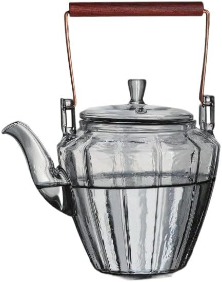 Стъклена кана с отвличане на греда, чайник, характерен чай за чайна церемония, огнеупорни чайник за варене на чая玻璃提梁壶水壶特色茶文茶具煮茶泡茶壶耐热