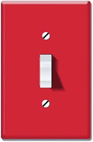 Табела на Ключа за осветление WIRESTER Single Gang Toggle Light /Стенни Хастар - Плътен Червен
