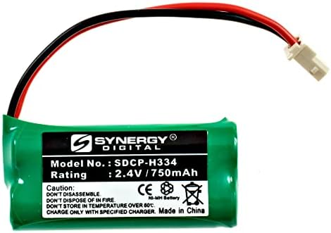 Акумулаторна батерия за безжичен телефон Synergy Digital, съвместим с акумулаторна батерия за безжичен телефон Vtech CS6419 - SDCP-H334 - Ni-MH 2,4 В, 750 mah, батерия с голям капацитет