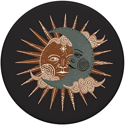 Иллюстация на Слънцето и Луната Астрология PopSockets С възможност за смяна на PopGrip