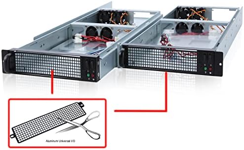 Сървърно шаси RackChoice 1.1 U за монтиране на багажник Поддържа двойно отделение на Mini-itx M/B, 4x3,5 или 8x2,5,
