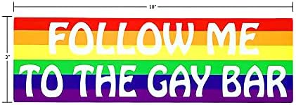 Стикери с флага гордост ЛГБТК, 10 * 3 инча, опаковка от 2 броя ЛГБТК-PK-A