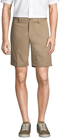 Мъжки къси панталони Lands' End с комфортен талия 9 инча No Желязо Chino Shorts