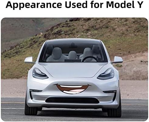 Стикер задна Броня с Улыбающимся Лице за Tesla Model 3 и Model Y 2020 2021 2022 2023, Комплект от 2 бр. Непромокаеми