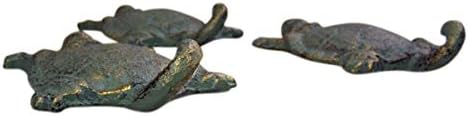 Комплект стенни куки Wowser под формата на чугунени костенурки, опаковане 3,5 1/4 инча