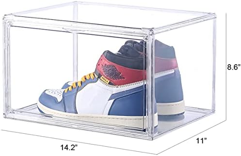 Anatch 3 Опаковки, Кутии За съхранение на обувки Прозрачна Пластмасова Штабелируемый Органайзер за обувки за килера,