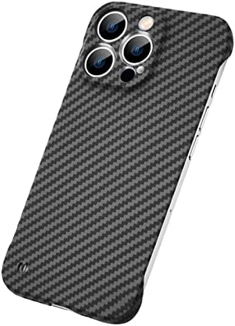 Текстурный Бескаркасный калъф IVY от Въглеродни влакна за iPhone 14 Carbon Fiber Case - Черен