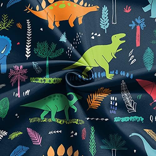 DePhoto Свят на Динозаврите Детски Парк За Момчета Комплект Завеси за Душ с Куки Тропически Джунгли Мультяшные