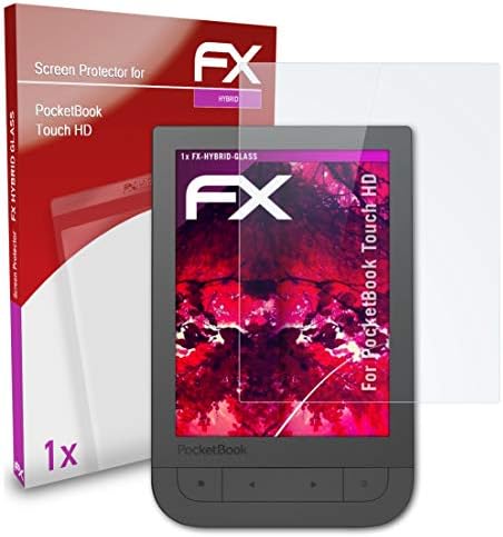 Защитно фолио за пластмаса стъкло atFoliX, съвместима с защитно фолио за стъкло на Pocketbook Touch HD, защитно фолио