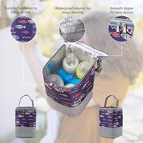 Чанта за бебешки бутилки GOGOSO с интеркулер за пакети с лед - Изолирано Чанта-тоут за работещи майки, Чанти-охладители кърма