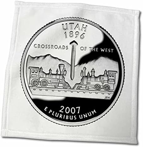 Монети 3dRose Florene Special Edition САЩ - Сбирка Четвертаковые кърпи на щата Юта (twl-56972-1)