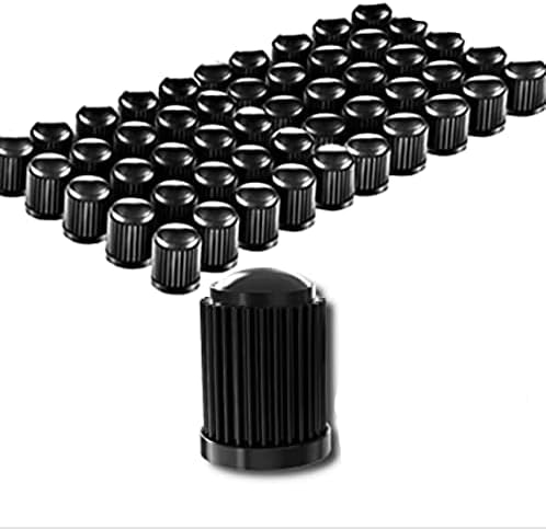 Капачки за вентили гуми (100 броя в опаковка) Черен, Универсални Капачки штоков за леки автомобили, джипове, мотори, Камиони, мотоциклети | Тежкотоварни, уплътнение | (?