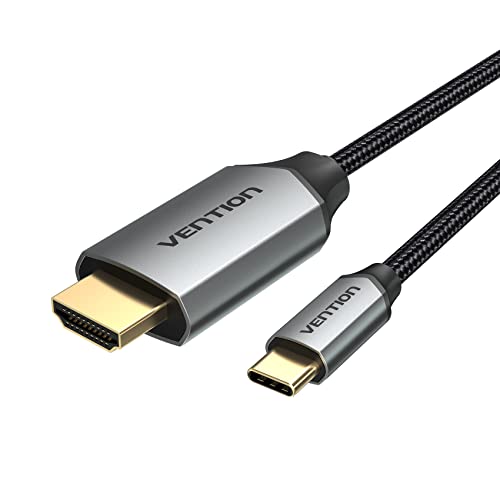 Кабел VENTION USB C-HDMI 5 фута [4K, високоскоростен] USB Кабел Type C-HDMI за домашния офис, Thunderbolt 3 е Съвместим с MacBook