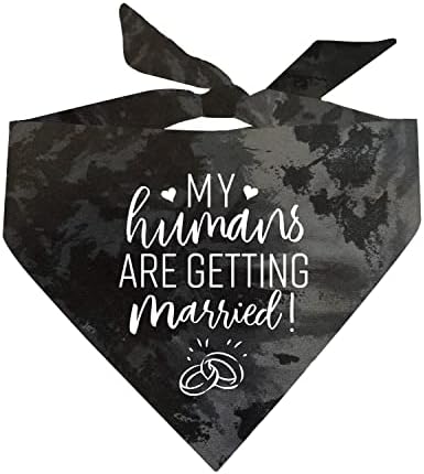 Моите Хора Се Женят! Обява за включването на сватбата, Триъгълни Боя за вратовръзки, Кърпа За Кучета (Черна Боя