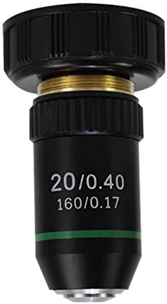 Окото оптика 20X Обектив за микроскоп | Стандарт DIN 160/.17 | Интерфейс 20,2 мм | Обектив с професионално качество за