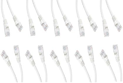 5 Опаковки, кабел за Свързване високоскоростен lan Ethernet CAT5E, Без Довършителни / Формованный Обувки, 25 Фута,