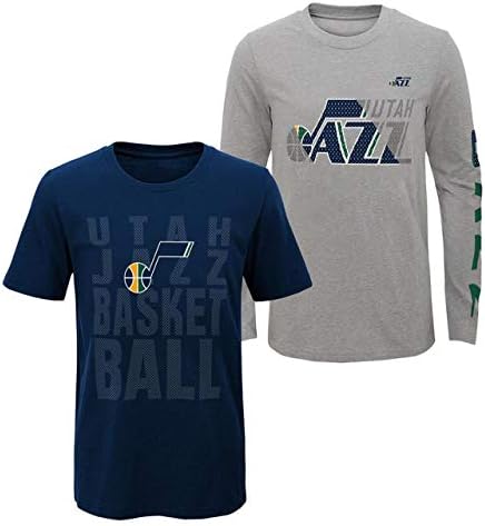 Комбиниран Комплект тениски с дълъг ръкав NBA Youth 8-20 Primary Logo 2 в 1 Комплект тениски с къс ръкав