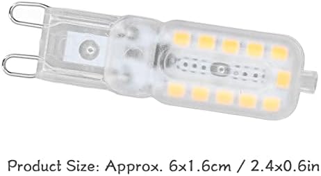 Fafeicy 6 бр. Светодиодна лампа с регулируема яркост G9, 5 W, Прозрачен Капак, 22 led крушки с Регулируема яркост G9