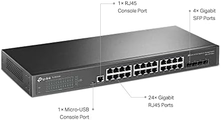 TP-Link TL-SG3428 | Gigabit ethernet комутатор 24 порта и 4 слота за SFP | Вградена Omada SDN | Интелигентно управление на