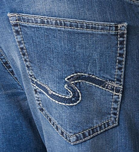 Silver Jeans Co. Мъжки Дънки Зак Свободно намаляване с директни штанинами - Legacy