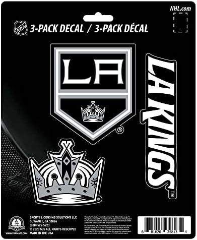 Стикер отбор НХЛ Лос Анджелис Кингс, 3 опаковки, Черна