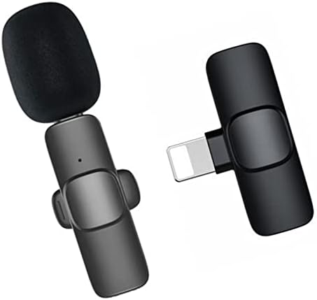Безжична петличный микрофон Woohot за iPhone, Безжичен микрофон на ревера iPhone Plug-Play, Битумен Микрофон с Шумопотискане, за да записва и видео на живо