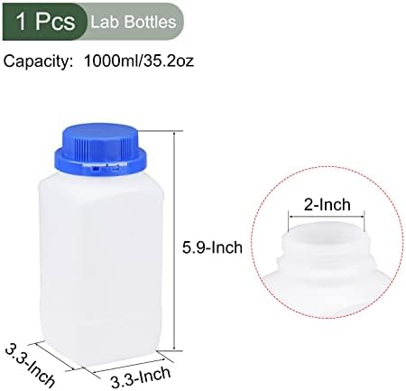 YOKIVE, 1 бр., Лаборатория бутилка на химикали, Пластмасови Съдове с широко гърло за ограничаване на проби
