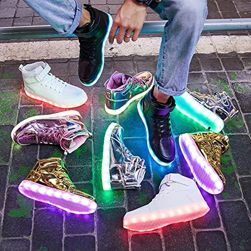 Wajin/Обувки с led подсветка, Високи Детски Маратонки с USB Зареждане, Светещо Светеща Обувки, Танцови Обувки