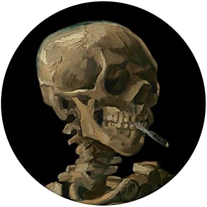Ретро Череп на Ван Гог-Главата на скелета на Ван Гог За Хелоуин PopSockets С възможност за смяна на PopGrip