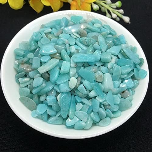 QIAONNAI ZD1226 50 г Натурален кристал амазонита Чакъл За Demagnetization Аквариум за Декоративни Естествени камъни и минерали