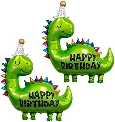 2 Бр 35-Инчовите Балони с Динозаври, Украса за Рожден Ден за деца, Зелена Фолио, честит Рожден Ден, Балон с Динозаврите, за Душата на Детето Wild One, Сафари в Джунглата, Те?