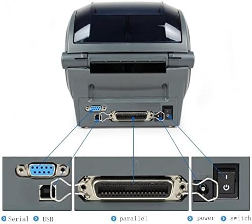 Тенис на термотрансферный принтер ZEBRA GX430t с резолюция от 300 точки на инч - Свързване чрез USB, серийни и паралелни