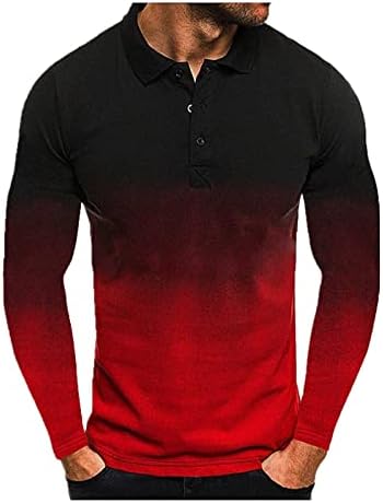 Класически Тениски за Мъже 2023, Непостоянно Пролетно Лятна Риза, Блуза с Градиентным Цветен Принтом, Върхове с Отложным Яка