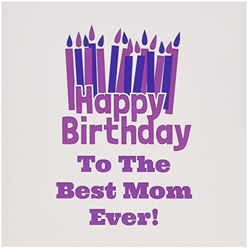 Честит рожден Ден - най-Добрата мама на света - Поздравителна картичка, 6 x 6 инча, единична (gc_183527_5)