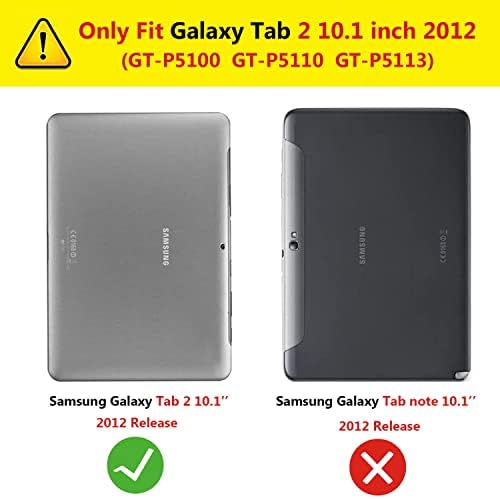 Калъф за Samsung Galaxy Tab 2 10,1 инча 2012 (GT-P5100 GT-P5110 GT-P5113), Въртящи се на 360 градуса Калъф-поставка, Пълно