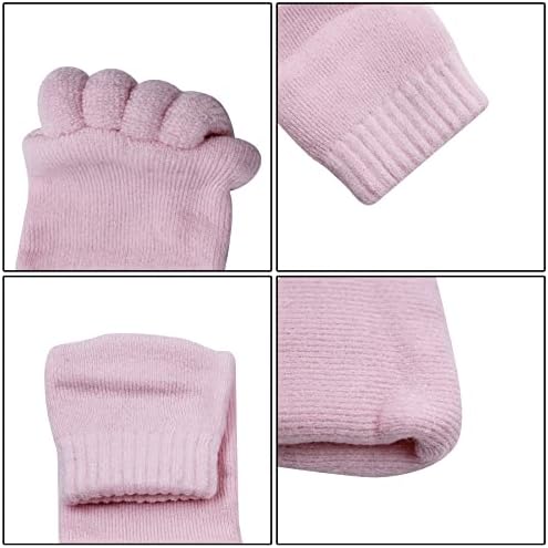 AIBEARTY 1 Чифт Чорапи за Йога и Фитнес зала с Пет разделители За пръсти, Выравнивающие Болка Масажни Чорапи, Които Крампи