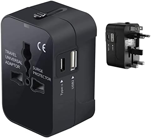 Международен захранващ адаптер USB Travel Plus, който е съвместим с Celkon A105 за захранване на 3 устройства по целия свят