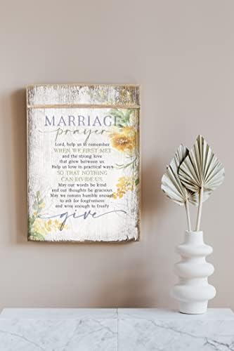 Дървена табела за брачна молитви DEXSA с Вдъхновяващи цитати 6 x 9 - Стилна Декорация за стени и Плотове