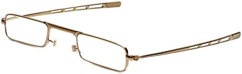 КалабрияFast Fold Desinger Тънки Метални Очила за четене от злато или на оръжеен метал