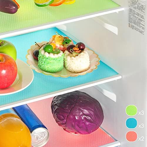 8 Опаковки Плочки за хладилника Подложки за хладилника Пера, Подложки за хладилника DUDUCOFU за Стъклени рафтове Нескользящие