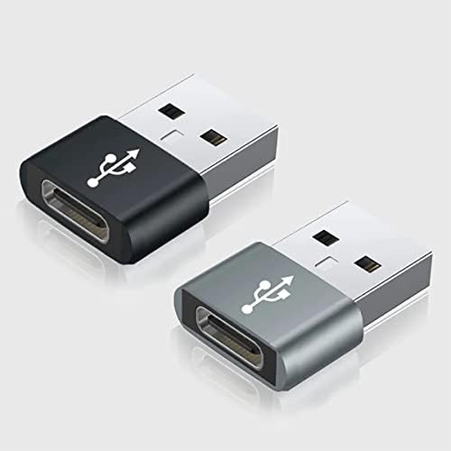 Бърз USB адаптер-C за свързване към USB конектора на Samsung SM-W720 за зарядни устройства, синхронизация, OTG-устройства, като клавиатура, мишка, Zip, геймпад, pd (2 опаковки)